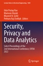 Cover: Security, Privacy and Data Analytics - Springer