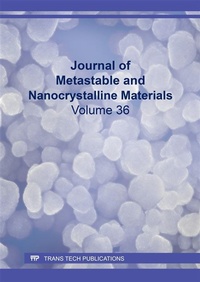 Abbildung von: Journal of Metastable and Nanocrystalline Materials Vol. 36 - Trans Tech Publications Ltd