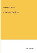 Cover: A Budget of Paradoxes - Anatiposi Verlag