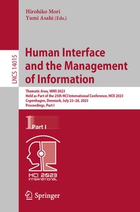 Enlarge image Cover: Human Interface and the Management of Information - Springer