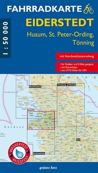 Abbildung von: Fahrradkarte Eiderstedt - grünes herz