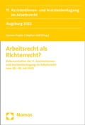 Cover: Arbeitsrecht als Richterrecht? - Nomos
