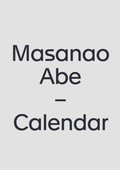 Cover: Masanao Abe - Calendar - Spector Books