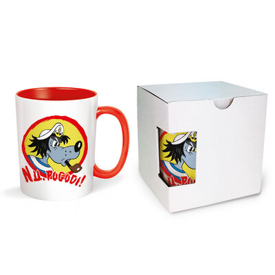 Abbildung von: Trötsch Tasse Hase & Wolf Nu pogodi Nu pagadi Keramiktasse Hase & Wolf Wolf als Seemann rot - Trötsch Verlag GmbH & Co. KG