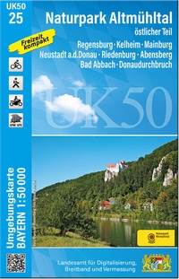 Abbildung von: UK50-25 Naturpark Altmühltal, östlicher Teil - Landesamt für Digitalisierung, Breitband und Vermessung, Bayern