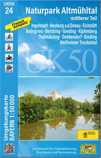 Abbildung von: UK50-24 Naturpark Altmühltal mittlerer Teil - Landesamt für Digitalisierung, Breitband und Vermessung, Bayern