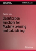 Cover: Classification Functions for Machine Learning and Data Mining - Springer