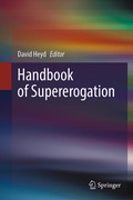 Cover: Handbook of Supererogation - Springer