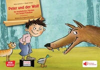 Abbildung von: Peter und der Wolf. Ein musikalisches Märchen von Sergej Prokofjew. Kamishibai Bildkartenset - Don Bosco Medien