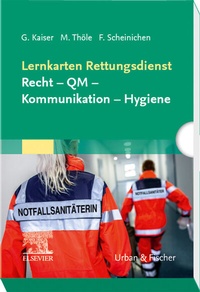 Abbildung von: Lernkarten Rettungsdienst: Recht - QM - Kommunikation - Hygiene - Urban & Fischer