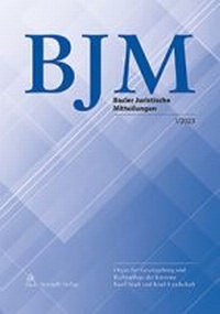 Bild vergrößern Bild: BJM Basler Juristische Mitteilungen - Stämpfli