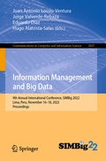 Cover: Information Management and Big Data - Springer