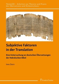 Abbildung von: Subjektive Faktoren in der Translation - Frank & Timme