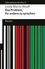 Cover: Das Problem, für andere zu sprechen - Reclam