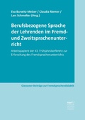 Cover: Berufsbezogene Sprache der Lehrenden im Fremd- und Zweitsprachenunterricht - Narr Francke Attempto Verlag