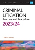 Cover: Criminal Litigation: 2023/2024 - The University of Law Publishing Limited