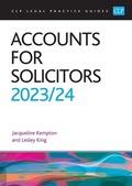 Cover: Accounts for Solicitors 2023/2024 - The University of Law Publishing Limited