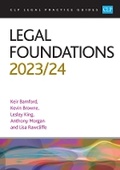 Cover: Legal Foundations 2023/2024 - The University of Law Publishing Limited