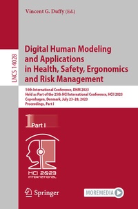 Enlarge image Cover: Digital Human Modeling and Applications in Health, Safety, Ergonomics and Risk Management - Springer