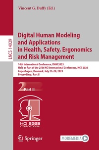 Abbildung von: Digital Human Modeling and Applications in Health, Safety, Ergonomics and Risk Management - Springer