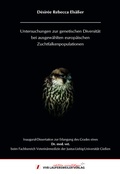 Cover: Untersuchungen zur genetischen Diversit&auml;t bei ausgew&auml;hlten europ&auml;ischen Zuchtfalkenpopulationen - VVB Laufersweiler Verlag