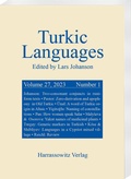 Cover: Turkic Languages 27 (2023) 1 - Harrassowitz Verlag