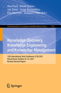 Enlarge image Cover: Knowledge Discovery, Knowledge Engineering and Knowledge Management - Springer