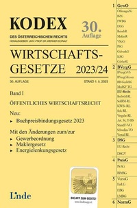 Abbildung von: KODEX Wirtschaftsgesetze Band I 2023/24 - Linde