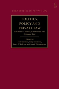 Abbildung von: Politics, Policy and Private Law - Hart Publishing