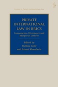 Cover: Private International Law in BRICS - Hart Publishing