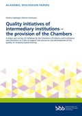 Cover: Quality initiatives of intermediary institutions - the provision of the Chambers - Verlag Barbara Budrich
