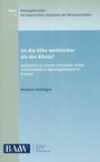 Cover: Ist die Elbe weiblicher als der Rhein? - Bayerische Akademie der Wissenschaften