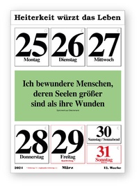 Abbildung von: Original-Leitspruch-Wochen-Kalender 2024 - Bellaprint Verlag GmbH