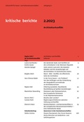 Cover: Kritische Berichte : Zeitschrift f&uuml;r Kunst- und Kulturwissenschaften / Jahrgang 51, Heft 2.2023 - arthistoricum.net
