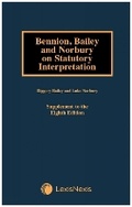Cover: Bennion on Statutory Interpretation First Supplement - Butterworths Law