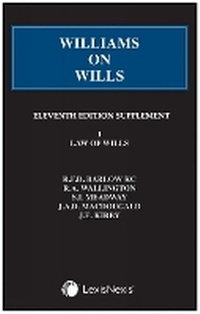 Abbildung von: Williams on Wills - Butterworths Law