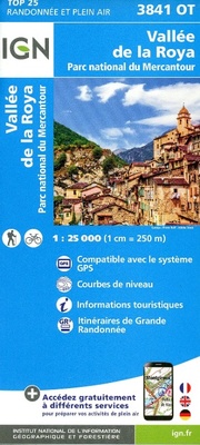 Abbildung von: Vallee de la Roya / PN du Mercantour: 3841OT - Institut Geographique National