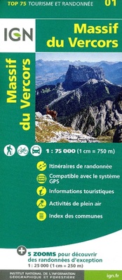 Abbildung von: Massif du Vercors: 75001 - Institut Geographique National