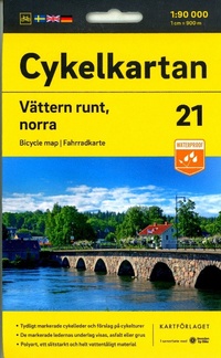 Abbildung von: Vaetter lake North cycling map: 21 - Kartforlaget