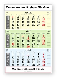 Abbildung von: Original-Leitspruch-3-Monats-Kalender 2024 - Bellaprint Verlag GmbH