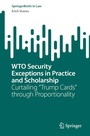 Cover: WTO Security Exceptions in Practice and Scholarship - Springer
