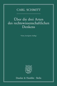 Abbildung von: Über die drei Arten des rechtswissenschaftlichen Denkens. - Duncker & Humblot