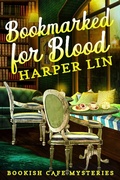 Cover: Bookmarked for Blood (A Bookish Cafe Mystery, #5) - Harper Lin Books