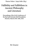 Cover: Fallibility and Fallibilism in Ancient Philosophy and Literature - De Gruyter