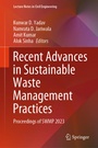 Cover: Recent Advances in Sustainable Waste Management Practices - Springer