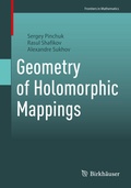 Cover: Geometry of Holomorphic Mappings - Birkh&auml;user