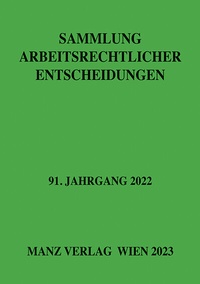 Abbildung von: Sammlung arbeitsrechtlicher Entscheidungen - Manz