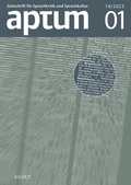 Cover: Aptum, Zeitschrift f&uuml;r Sprachkritik und Sprachkultur 19. Jahrgang, 2023, Heft 1 - Buske, H