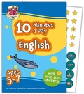 Cover: 10 Minutes a Day English for Ages 5-7 (with over 100 stickers) - Coordination Group Publications Ltd (CGP)