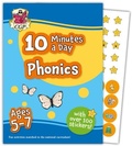 Cover: 10 Minutes a Day Phonics for Ages 5-7 (with over 100 stickers) - Coordination Group Publications Ltd (CGP)